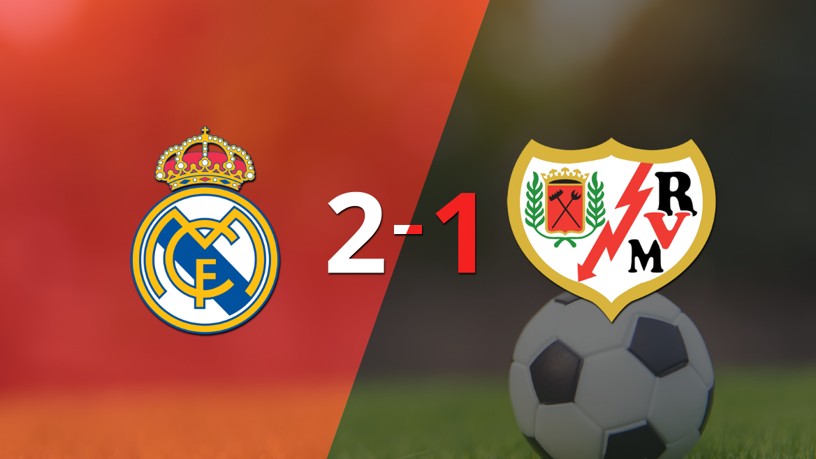 Real Madrid sacó los 3 puntos en casa al vencer 2-1 a Rayo Vallecano