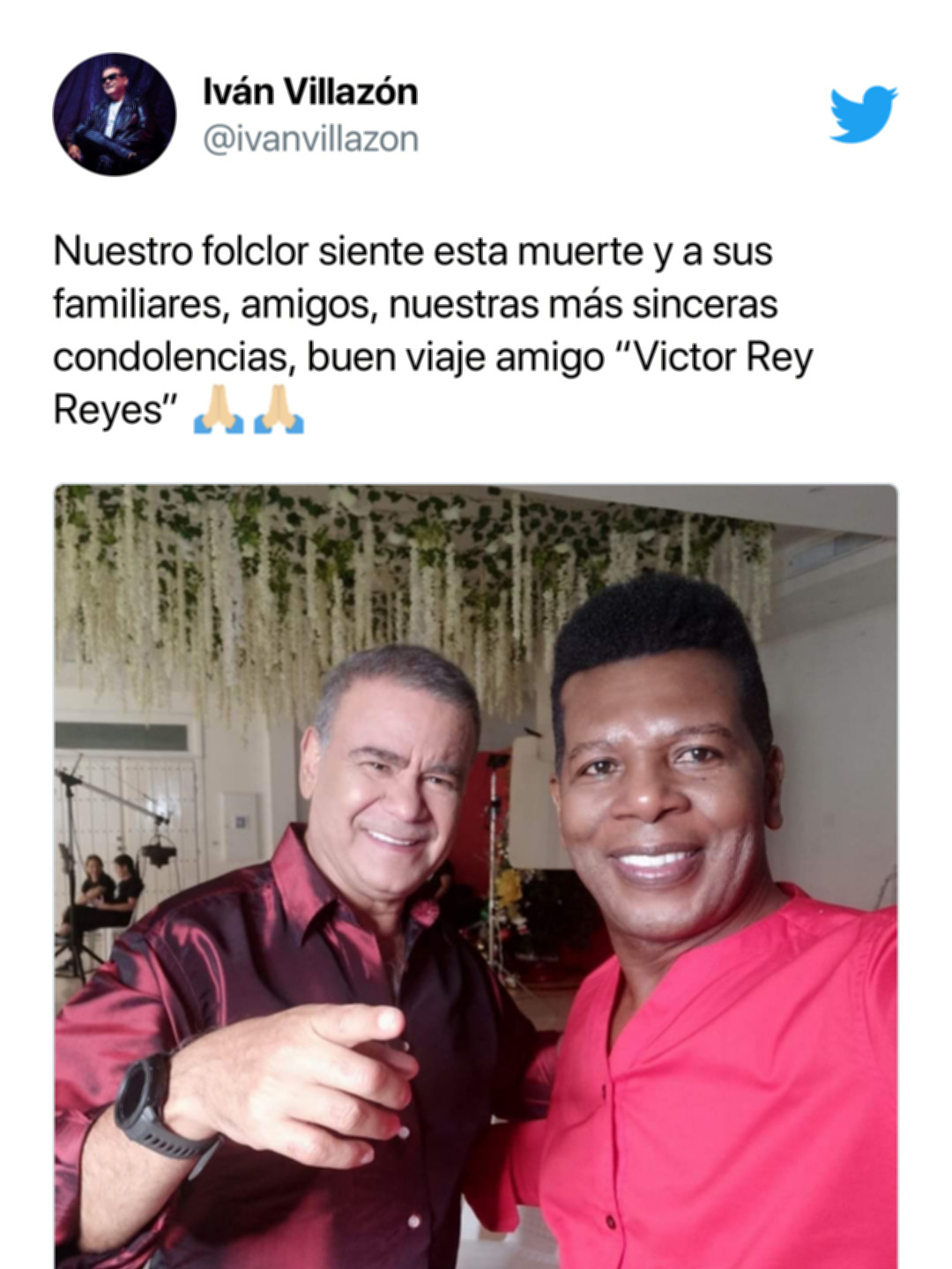 Iván Villazón y su fallecimiento por la muerte de Víctor Rey Reyes