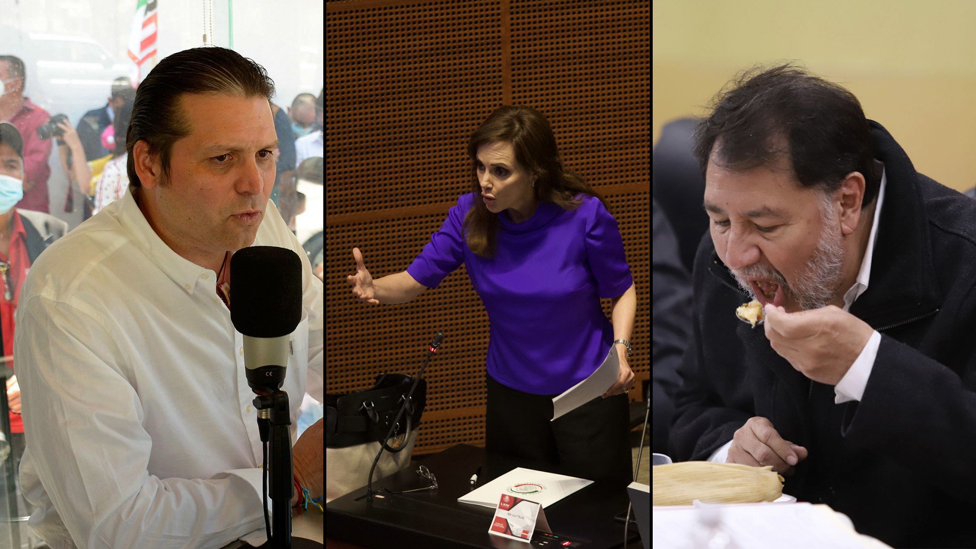 Senadores del PRI y el PAN se unieron para insultar y amenazar a Fernández Noroña (Fotos: Cuartoscuro)