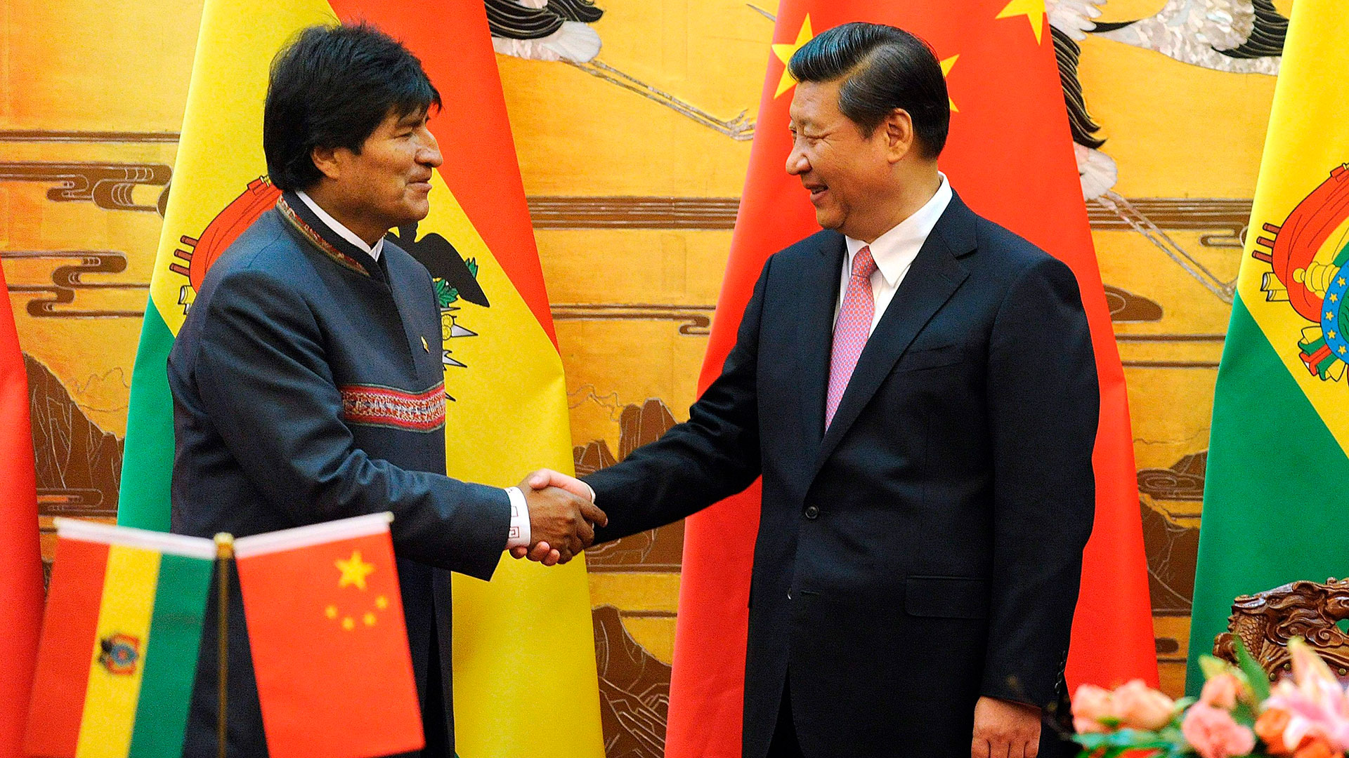 Imagen de archivo dle entonces presidente boliviano Evo Morales y el presidente chino Xi Jinping (EFE)