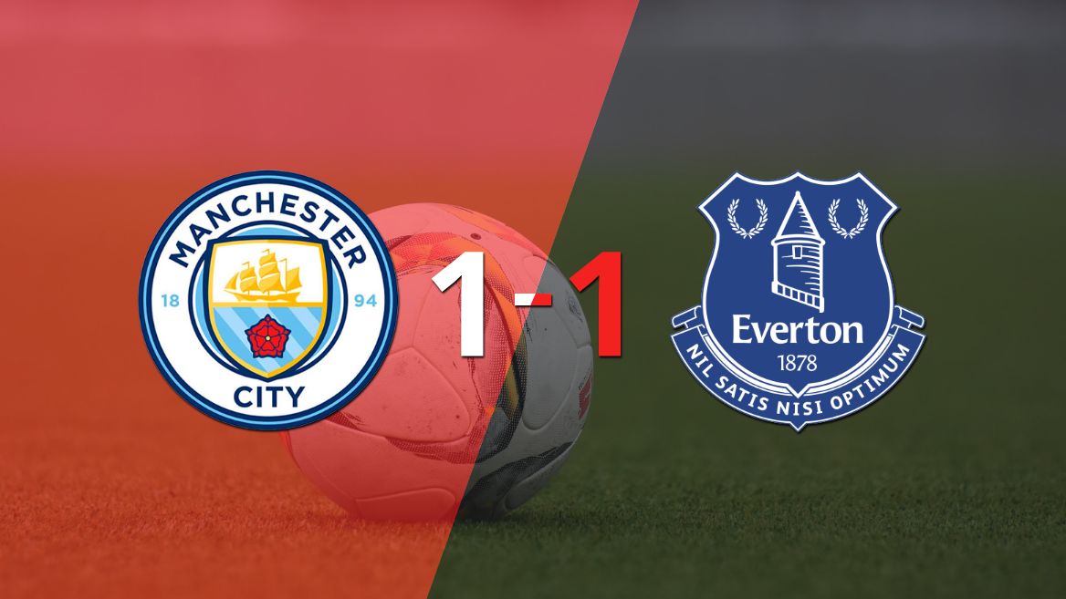 Manchester City y Everton se repartieron los puntos en un 1 a 1
