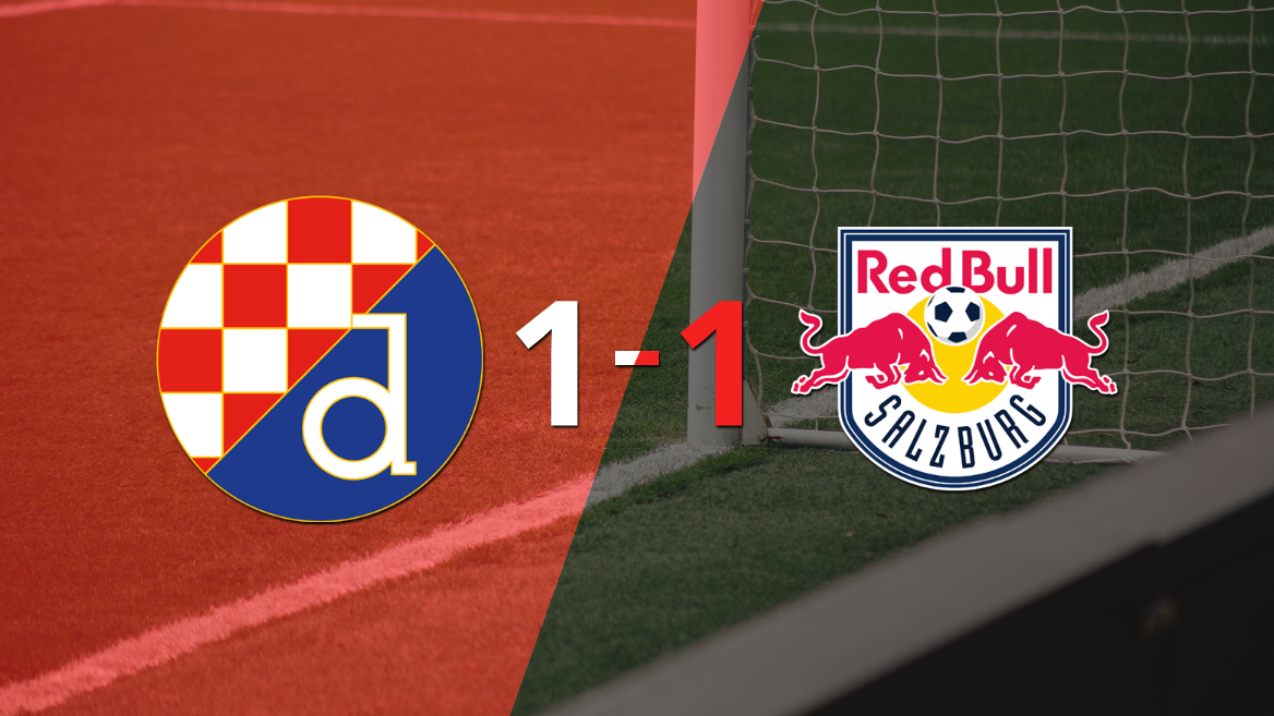 Dinamo Zagreb no pudo en casa ante Red Bull Salzburgo y empataron 1-1