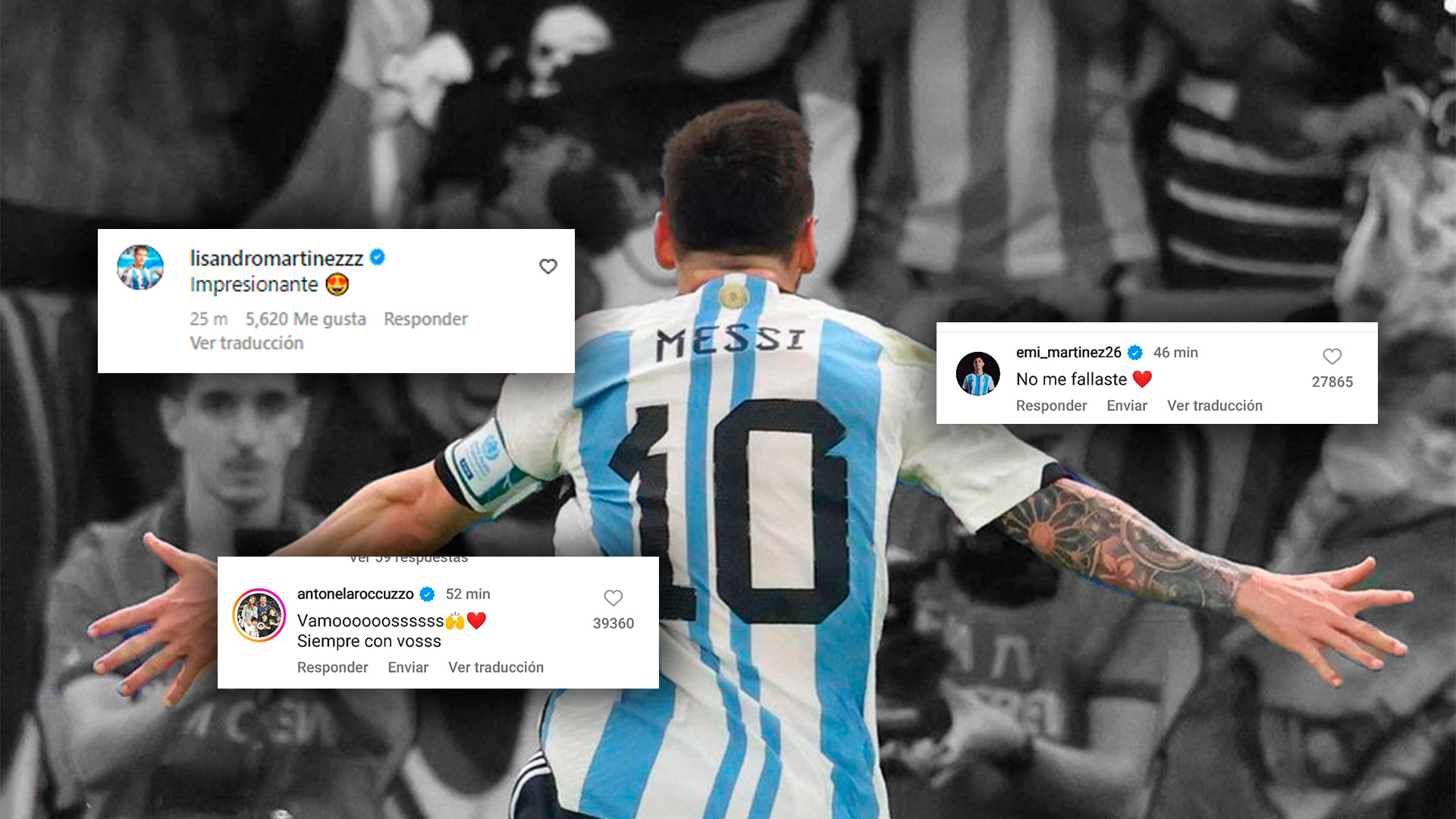 El posteo de Lionel Messi tras la victoria de Argentina sobre México en el Mundial Qatar 2022 y las reacciones de Dibu Martínez y Antonela Roccuzzo