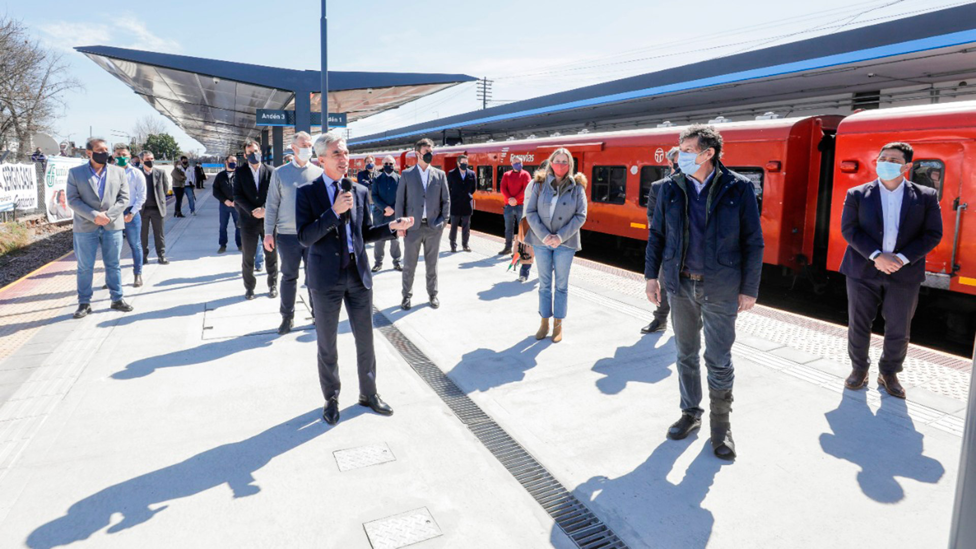 Hoy Meoni inauguró la remodelación de la estación Boulogne sur Mer del tren Belgrano Norte