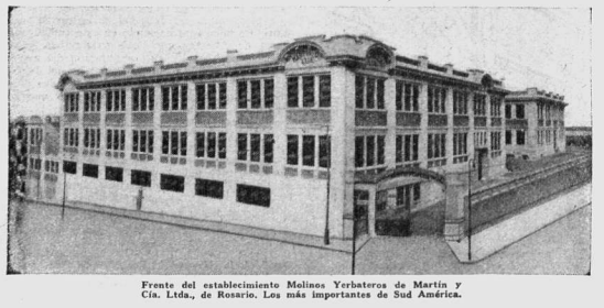 La empresa de Martin fue por años un negocio floreciente. Foto del establecimiento en Rosario por 1932.