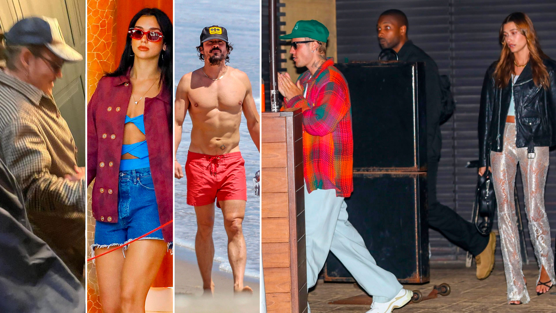 De la noche de festejos de Johnny Depp al pantalón transparente de Hailey Bieber: celebrities en un click