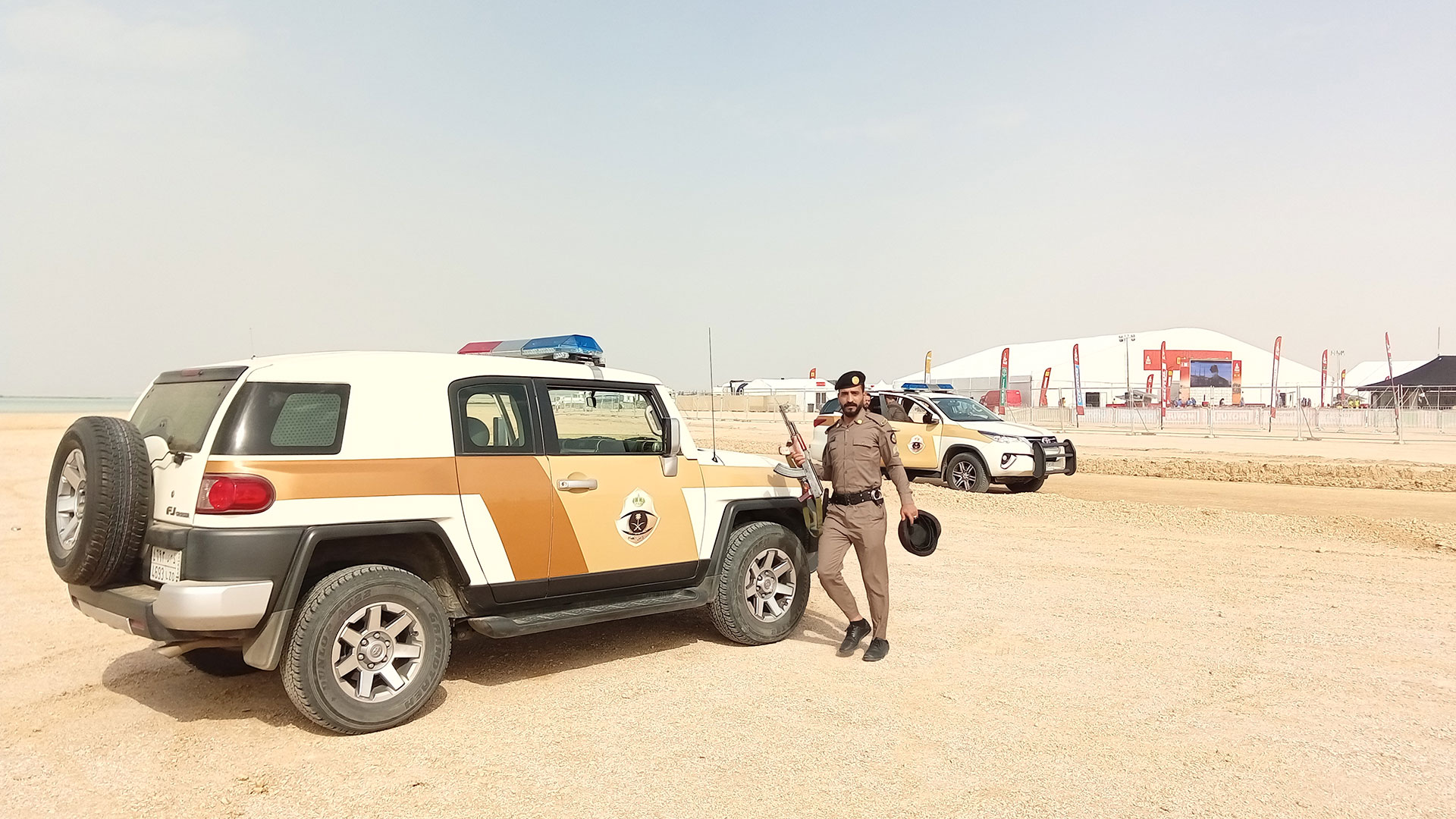 Police custody is located every kilometer around the perimeter of the camp