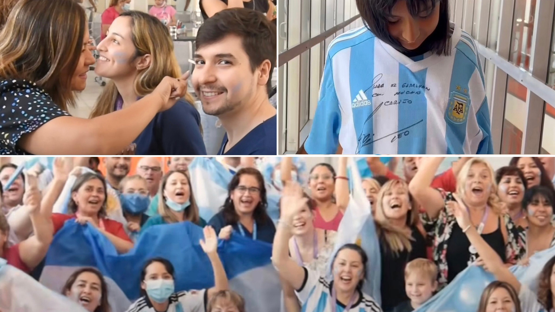 El aliento de los pacientes del Garrahan a la Selección Argentina