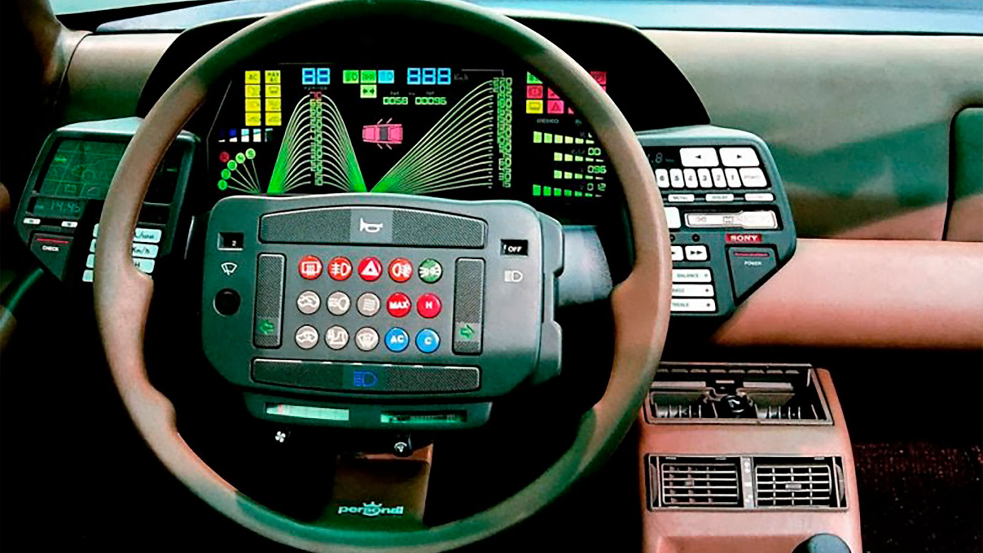 Luces, display y botones. La norma de los años 80 expresada en los tableros de los automóviles conceptuales
