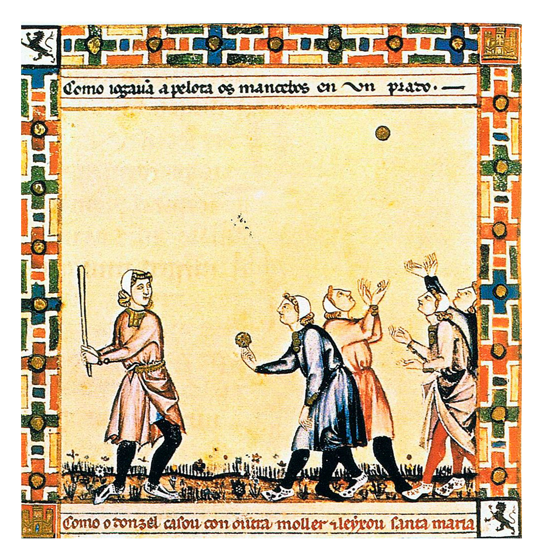 Una ilustración medieval de deportes de la época.