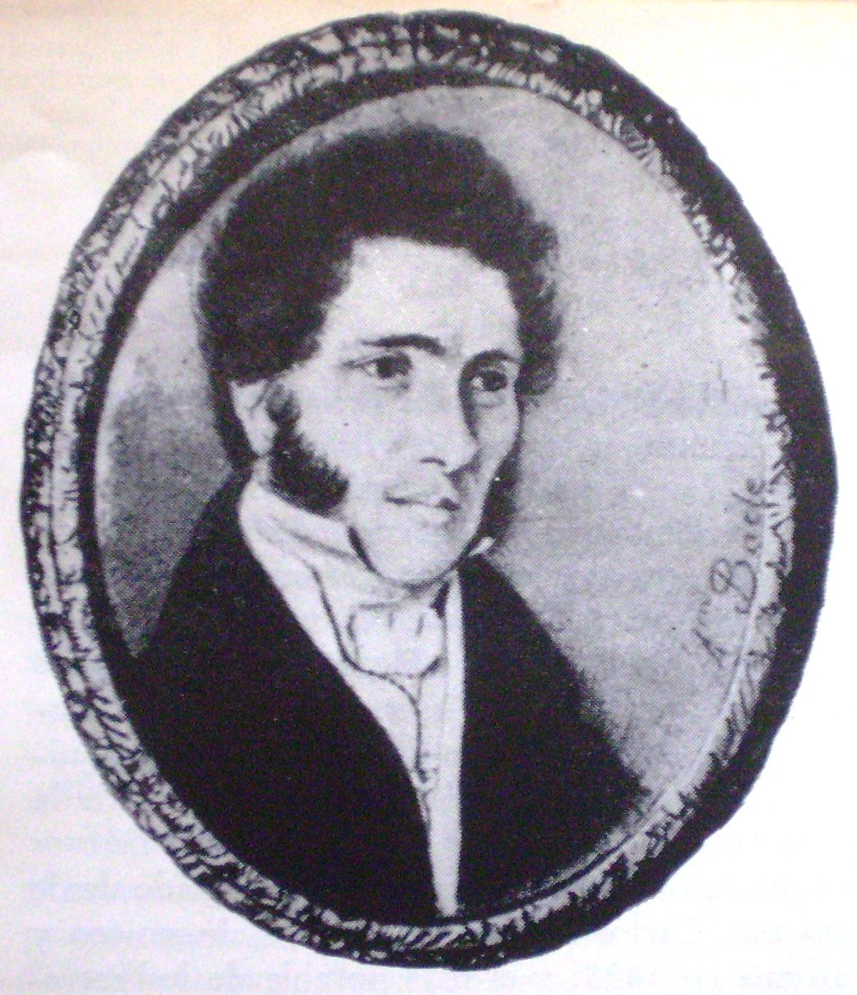 El litógrafo francés César Hipólito Bacle, que había llegado a Buenos Aires por 1825. Su caso fue uno de los detonantes del bloque (Wikipedia)