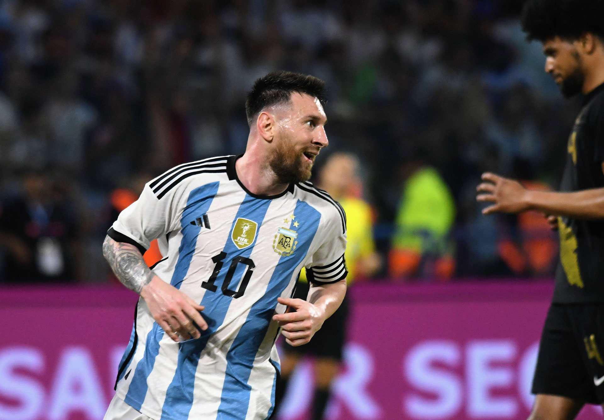 Lionel Messi volvió a ser la gran figura de la selección argentina (Foto Baires Deportes)