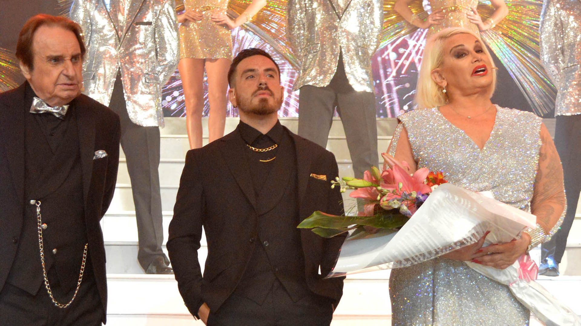 Santiago y Fede Bal, y Carmen Barbieri en la obra teatral "Nuevamente Juntos"