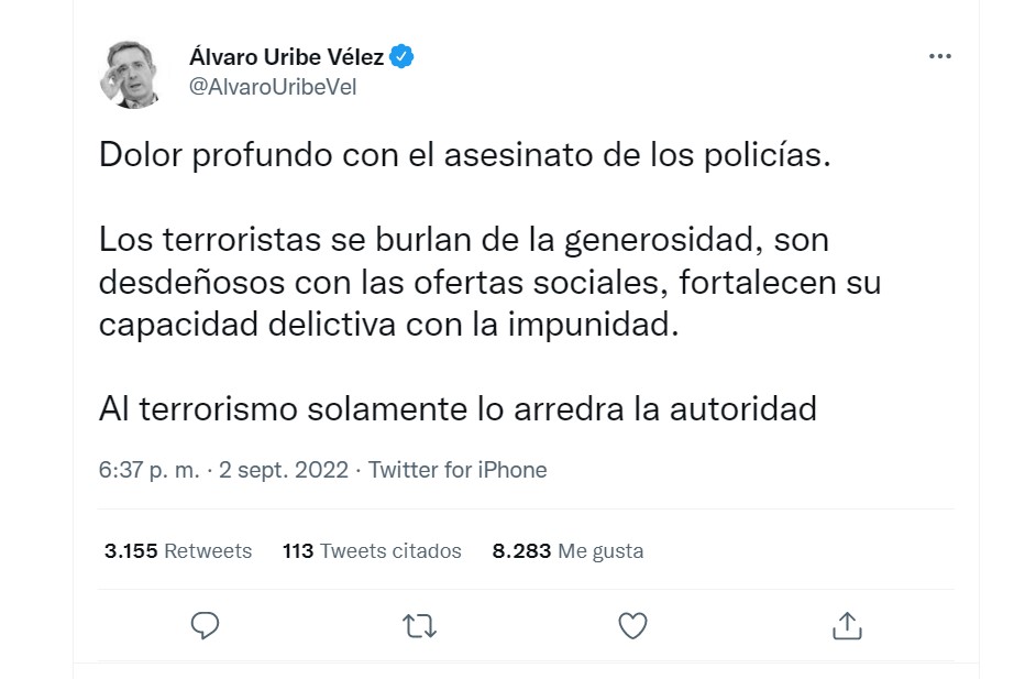 Uribe / Twitter