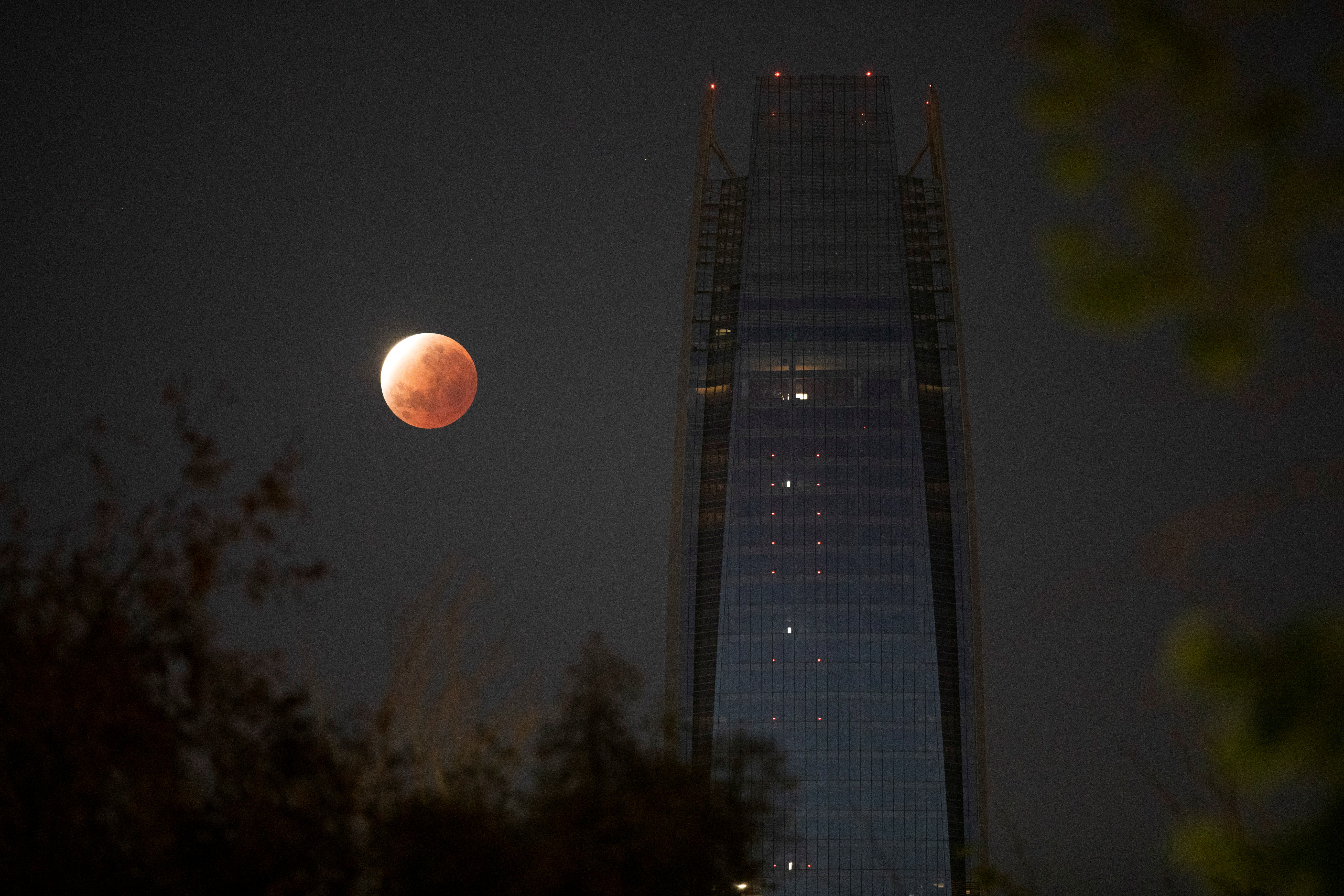 El eclipse lunar del próximo domingo no podrá ser percibido en Asia. REUTERS/Pablo Sanhueza