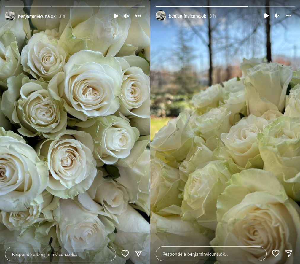 Las postales de ramos de rosas blancas, el homenaje que elige el actor chileno cada 8 del mes