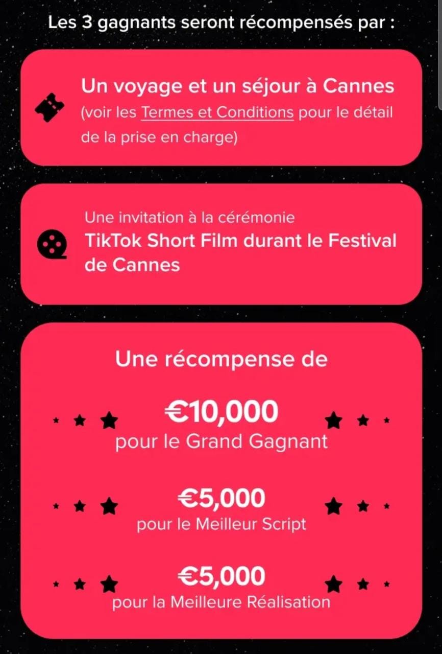 Concurso de TikTok lleva a creadores de contenido al festival de Cannes.