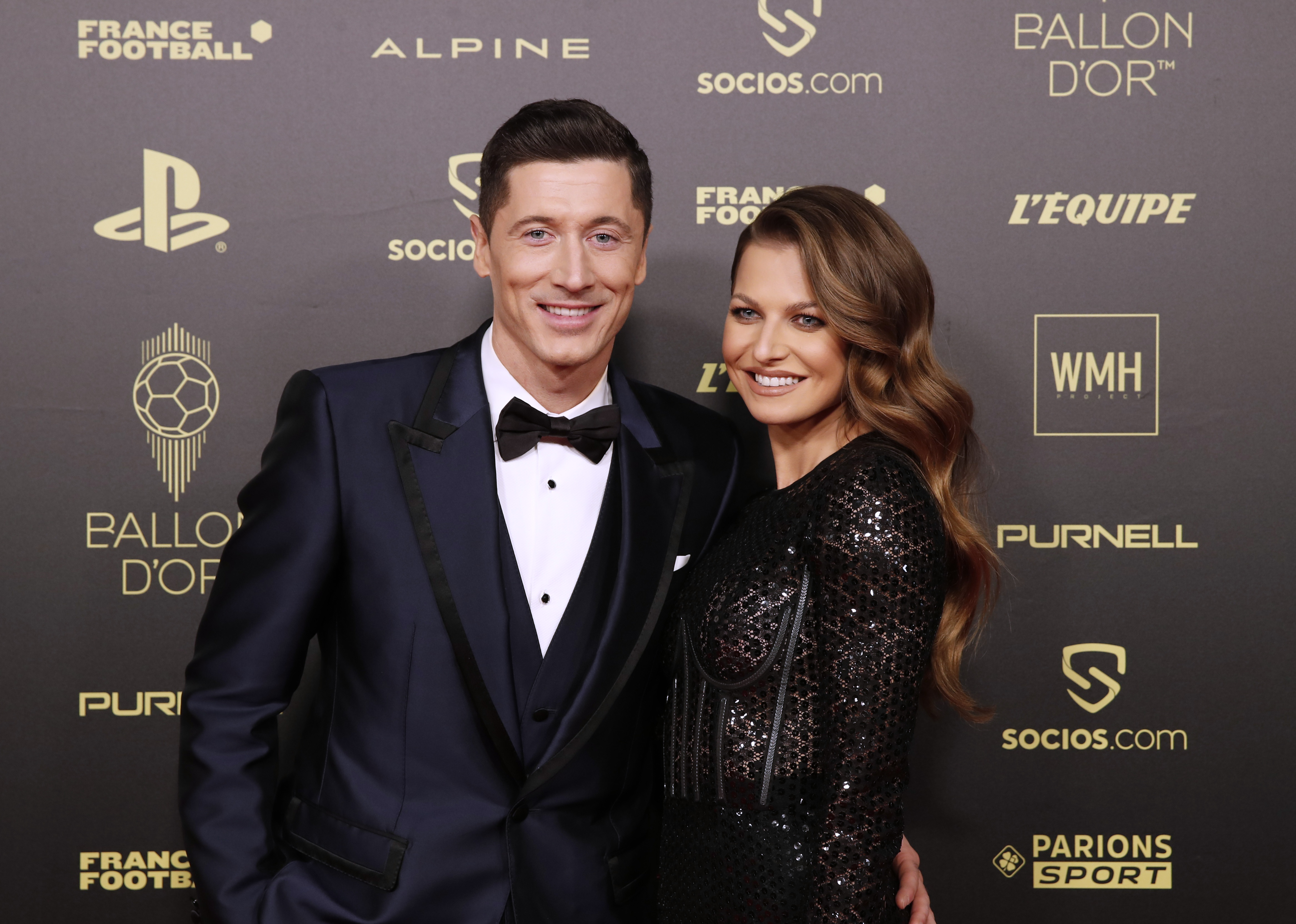 Robert Lewandowski fue a la gala del Balón de Oro junto con su esposa, Anna Lewandowska (Reuters)