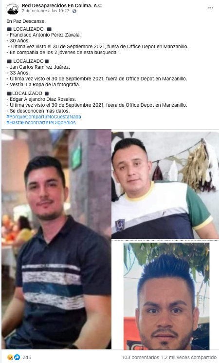 Encontraron los cuerpos de trabajadores desaparecidos de la Aduana del  puerto de Manzanillo - Infobae