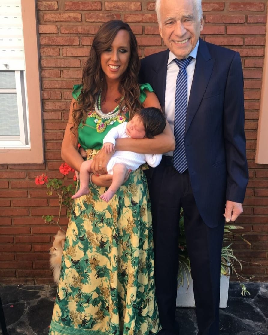 Estefanía Pasquini con Alberto Cormillot y su hijo Emilio