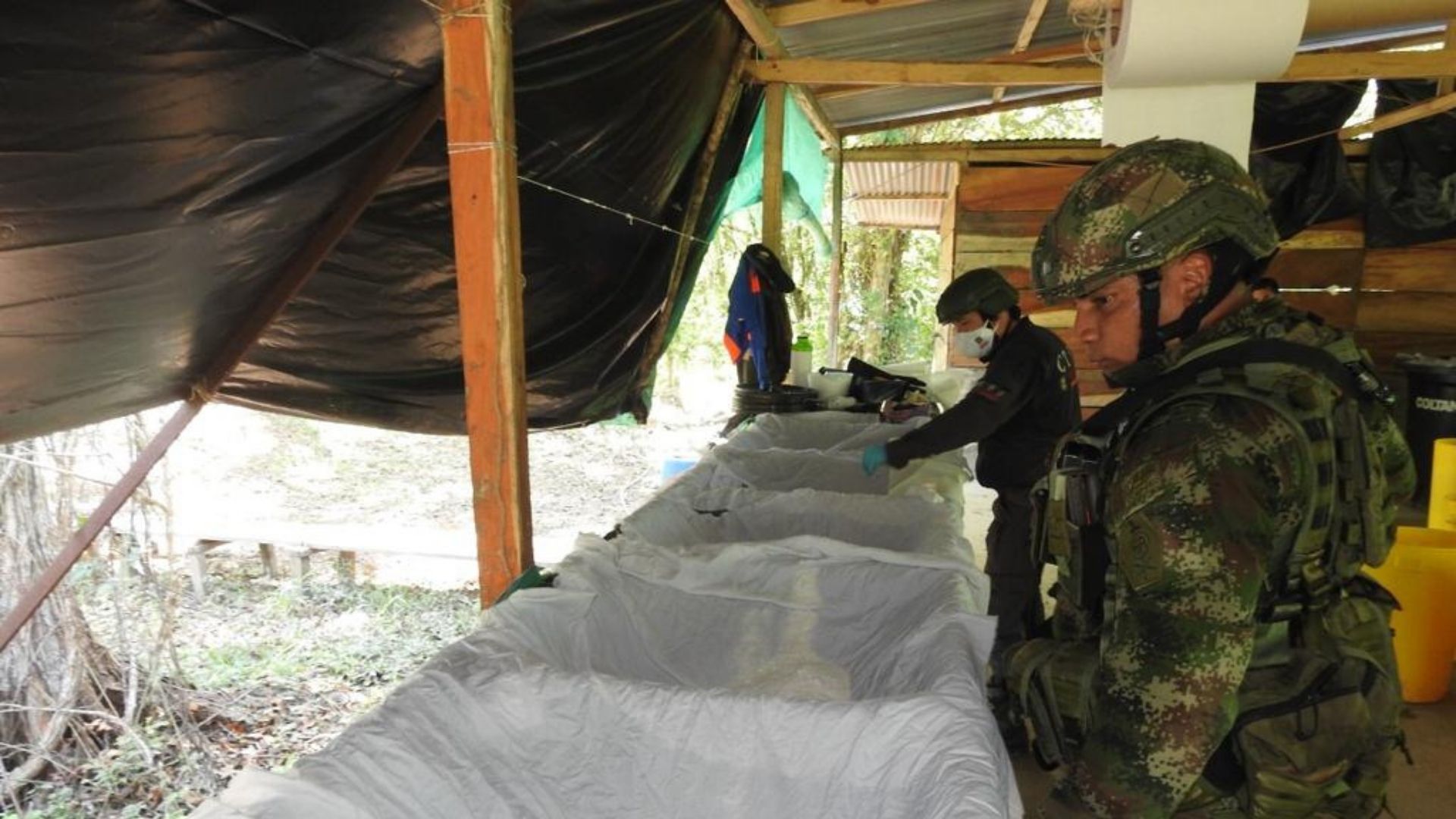 Incautación de cocaína por el Ejército en Tibú, Norte de Santander. Ejército nacional.