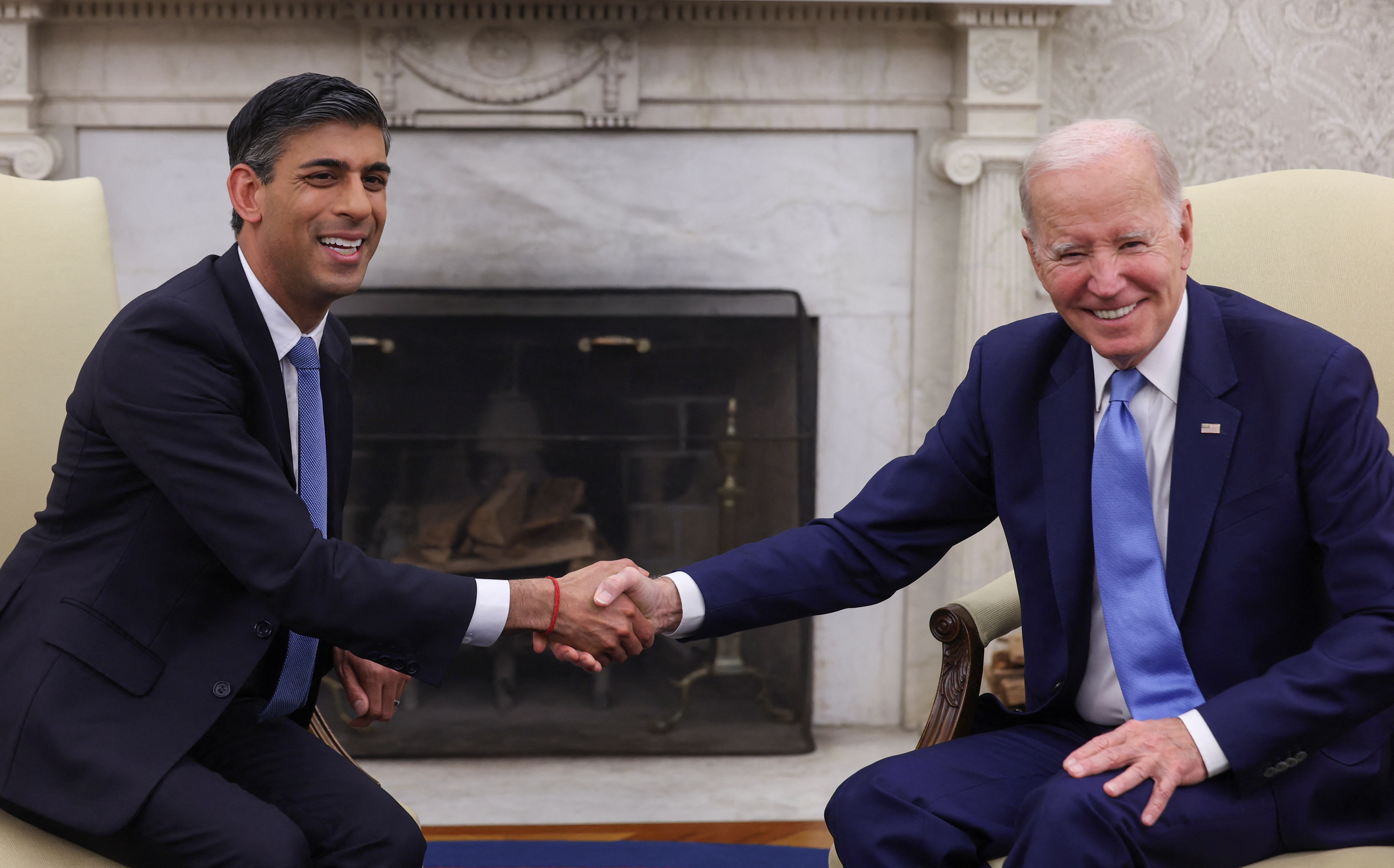 Joe Biden recibió a Rishi Sunak en la Casa Blanca y conversaron sobre los grandes retos de Ucrania y la economía mundial