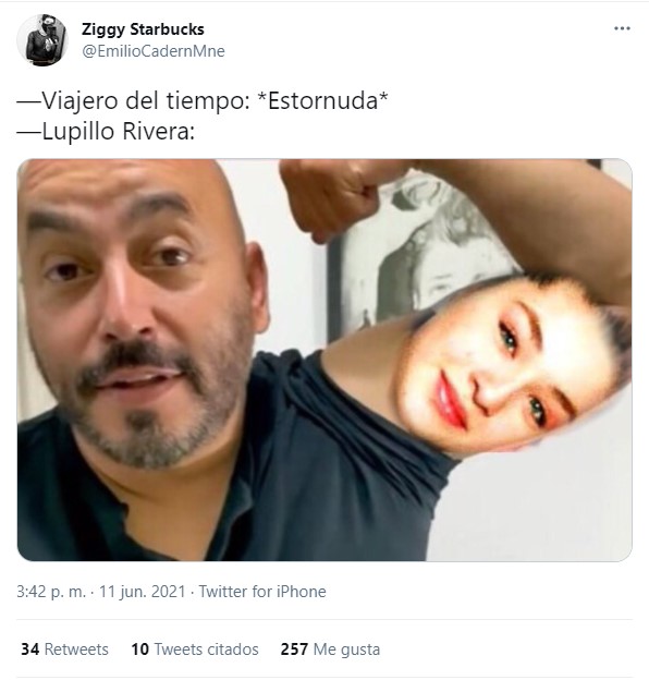Tras su ruptura, Lupillo Rivera se borró el tatuaje y la figura que eligió desató memes en redes sociales. (Foto: Captura de Twitter @EmilioCadernMne)