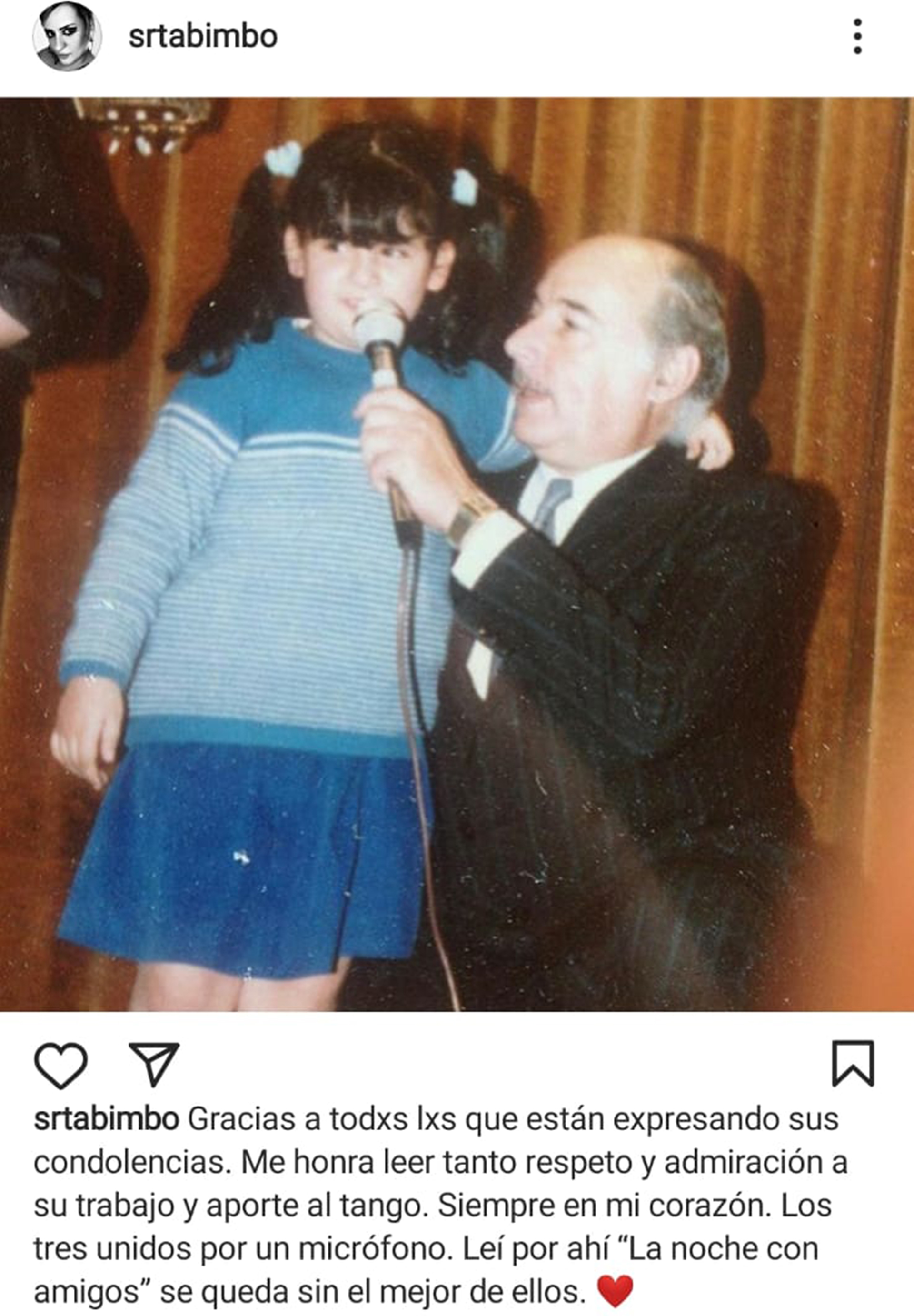This is how he said goodbye to his father, Lionel Godoy, journalist and radio host of "The evening with friends" (@srtabimbo)