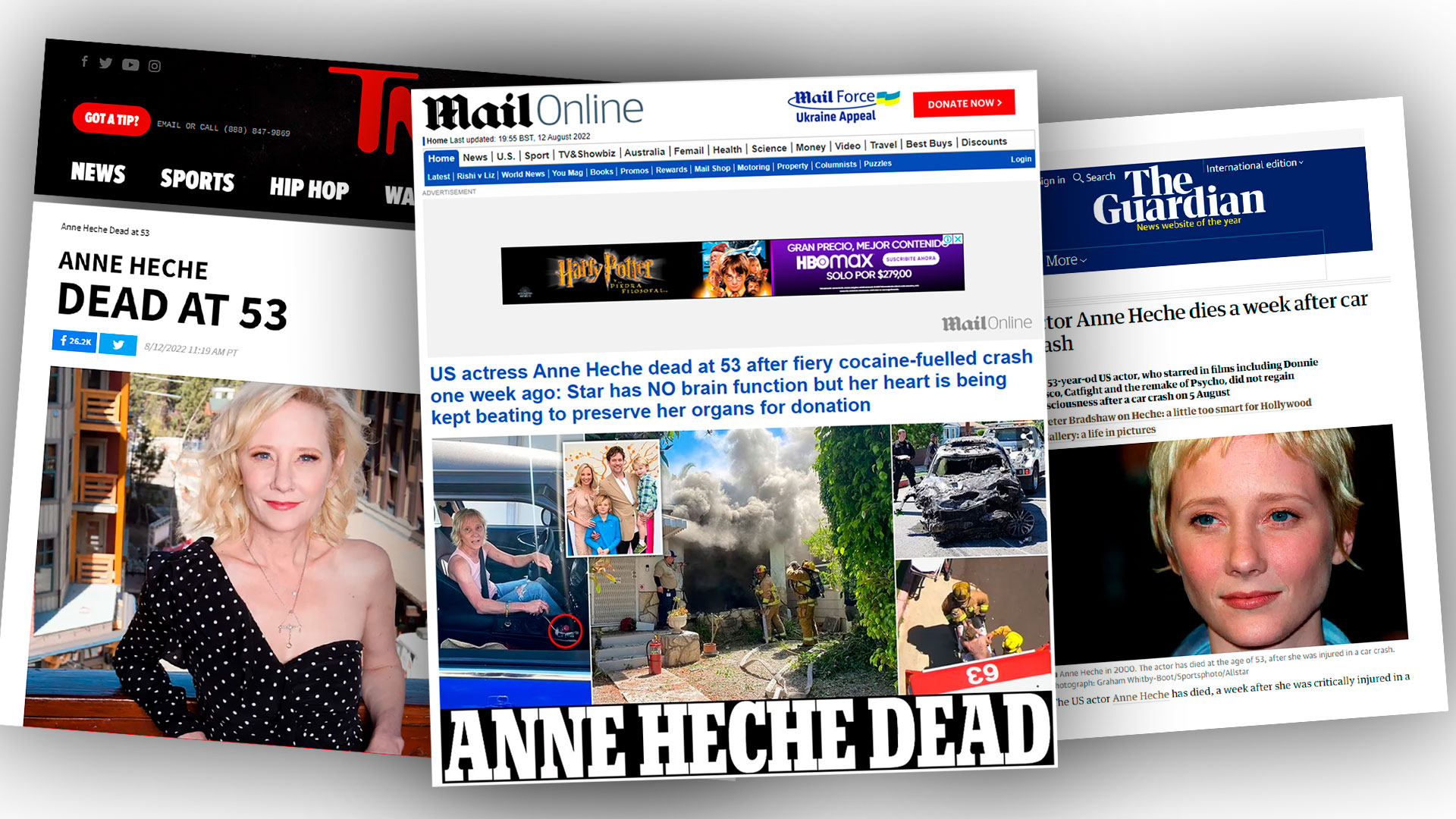 Así anunciaron la muerte de Anne Heche los medios del mundo