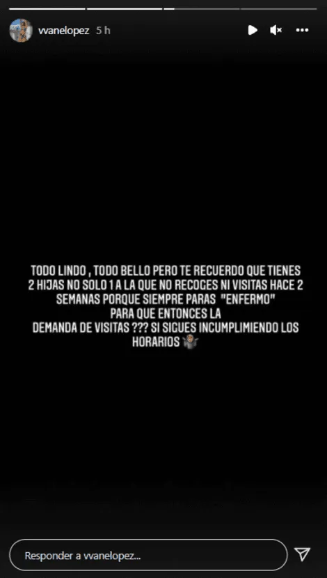 Vanessa López acusa a Tomate Barraza de no visitar a su hija.