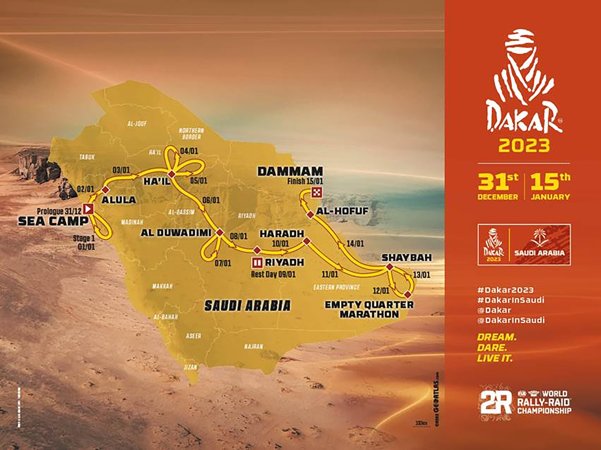 El recorrido del Rally Dakar 2023 (crédito: Prensa Rally Dakar)