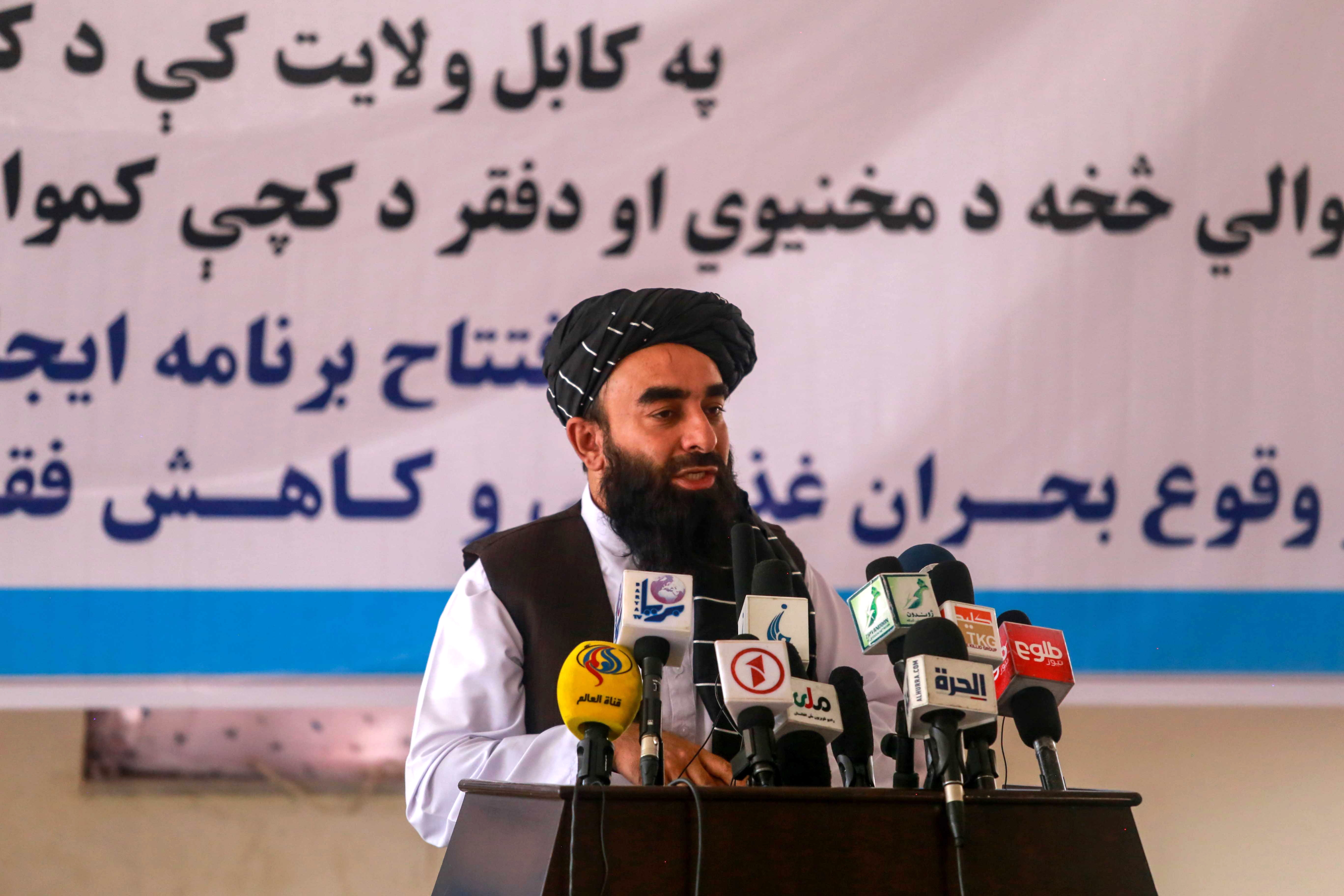 El portavoz del Gobierno talibán afgano, Zabihullah Mujahid, en una imagen de archivo. EFE/EPA/STRINGER
