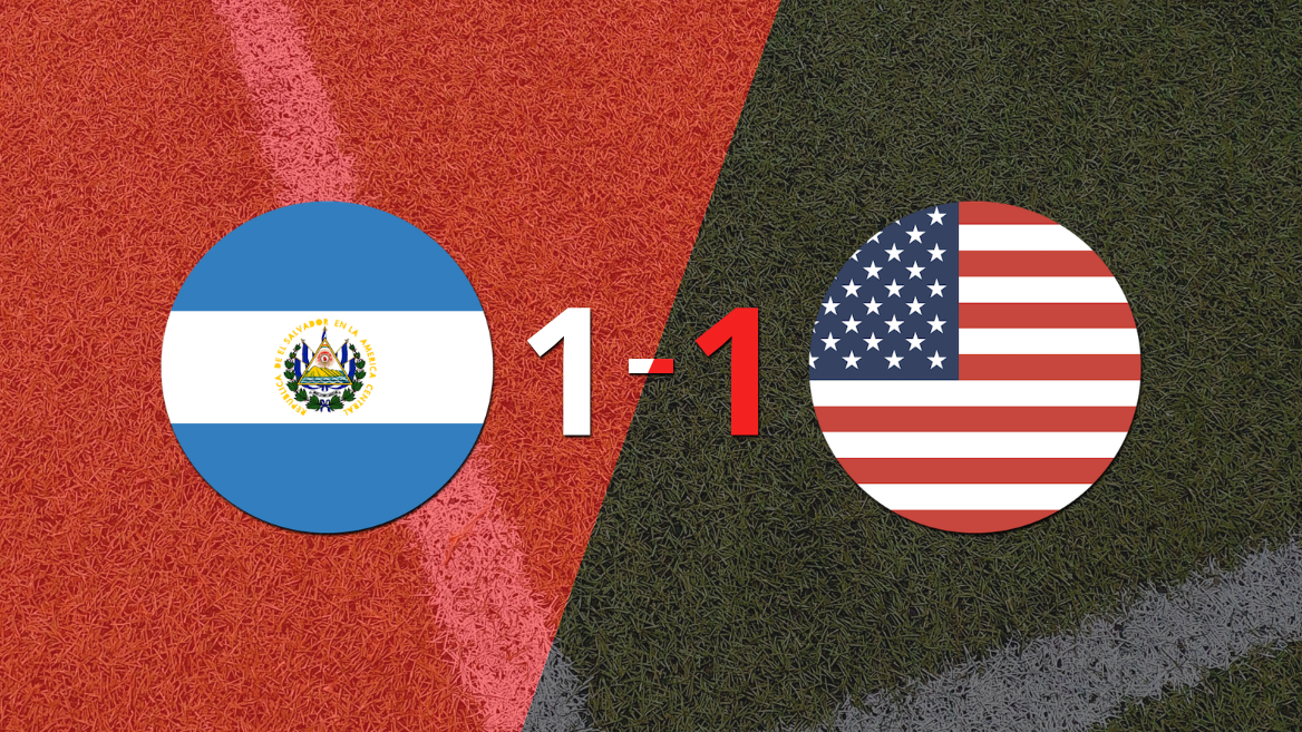 Estados Unidos logró sacar el empate a 1 gol en casa de El Salvador