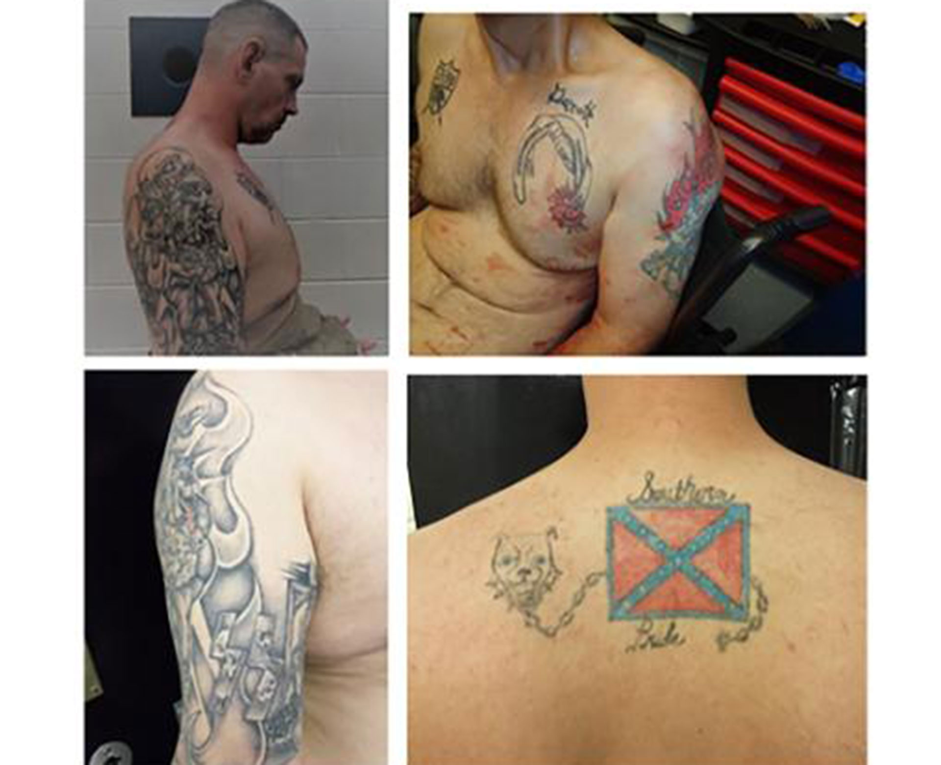 Los tatuajes de Casey White (Servicio de Alguaciles de Estados Unidos)