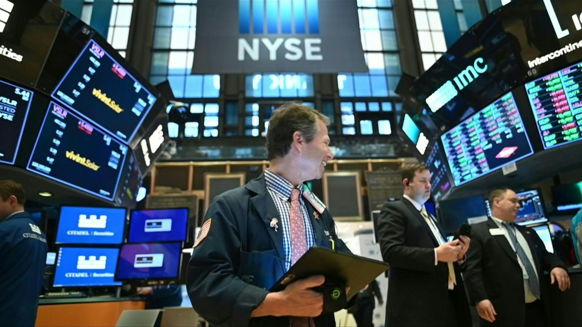 The New York Stock Exchange is trading lower this Friday (AFP/File)
