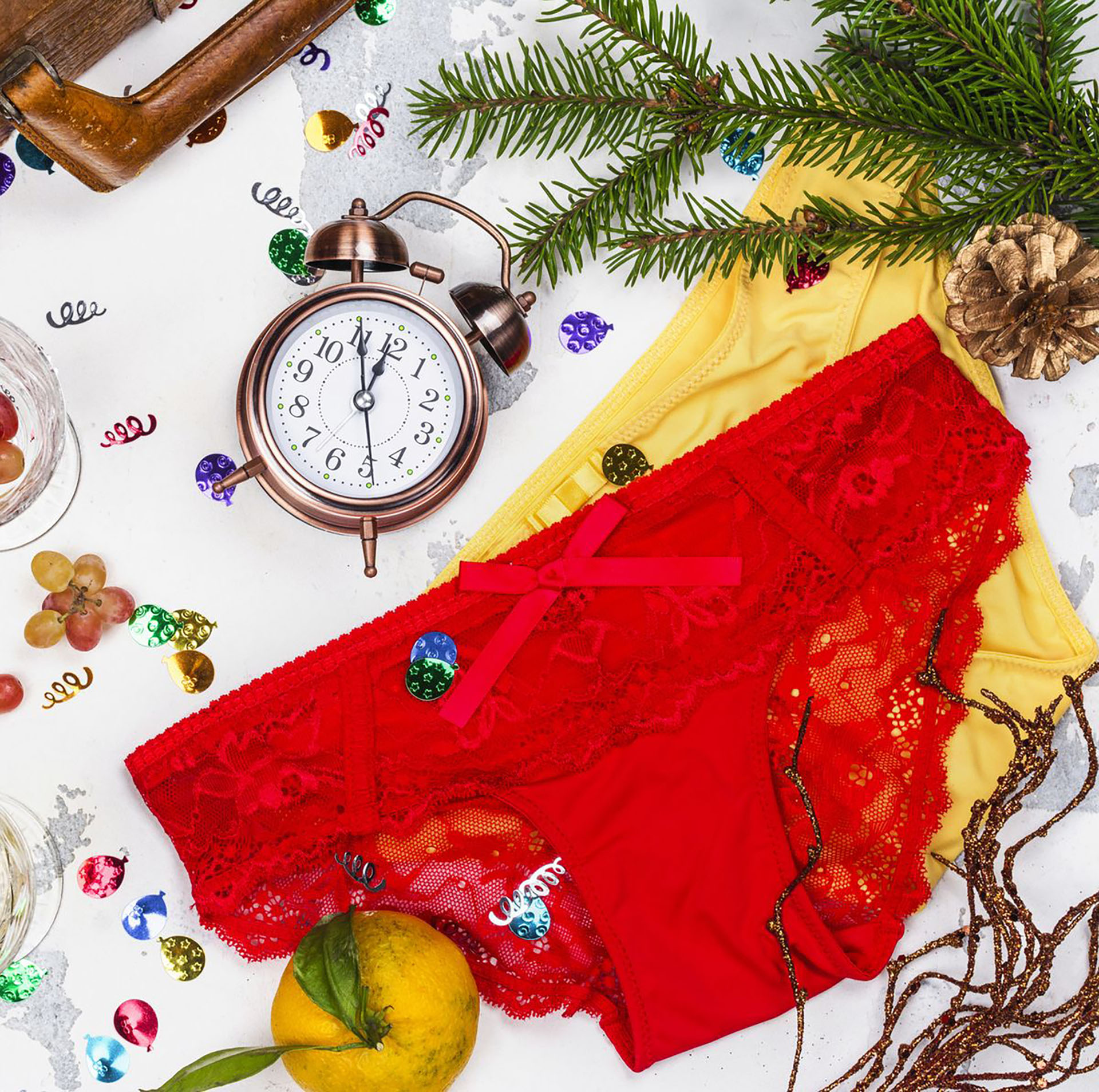 Usar ropa interior de color roja en año nuevo es sinónimo de buen augurio