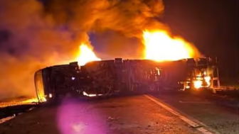 Tres personas murieron en un choque e incendio en la Ruta Nacional 34, en Santiago del Estero