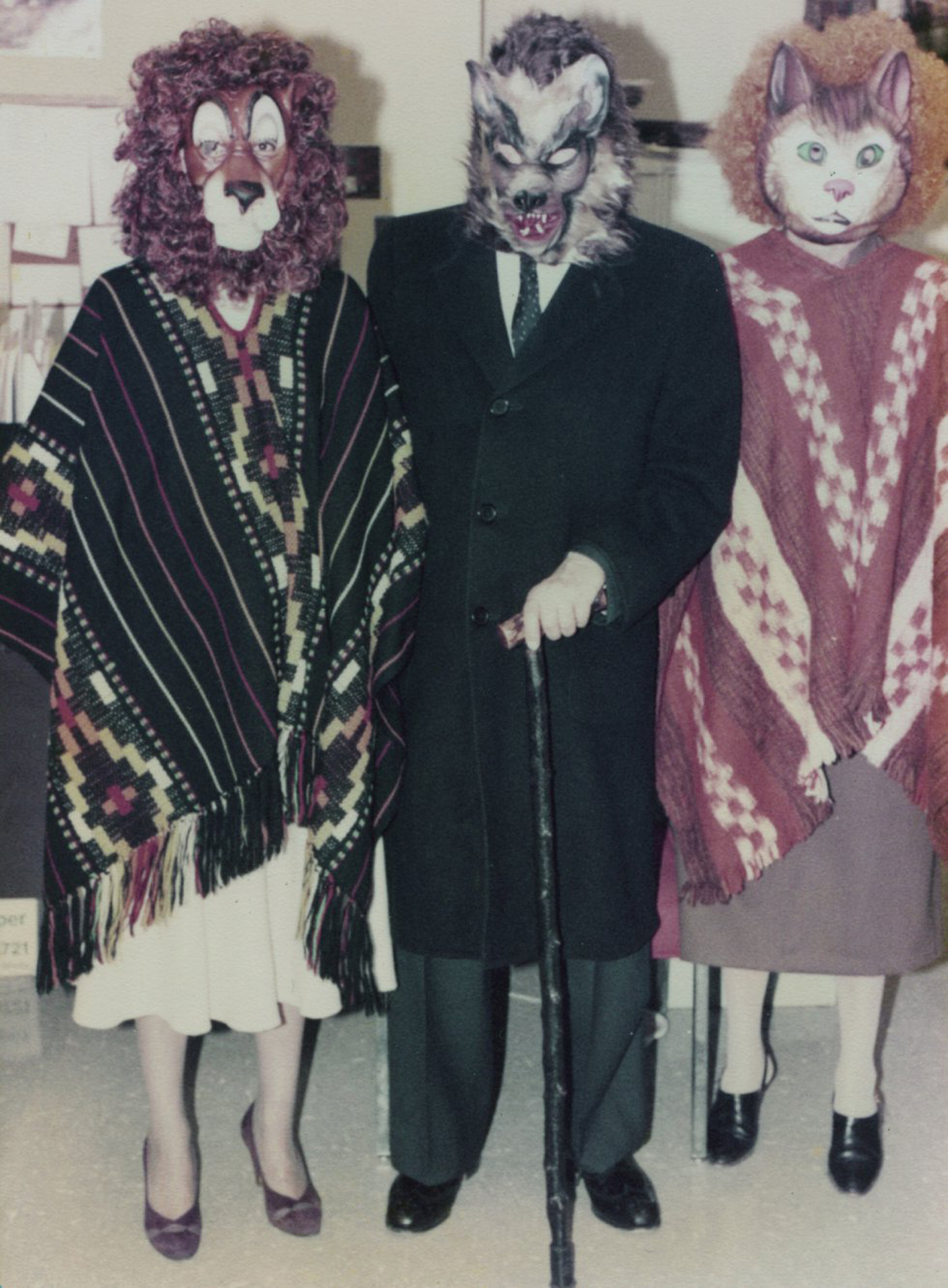 Borges y Kodama, durante una fiesta de Halloween (María Kodama)