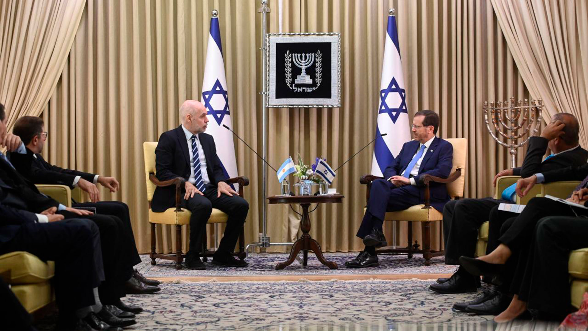 El presidente de Israel, Isaac Herzog, se reunió con el Jefe de Gobierno porteño, Horacio Rodríguez Larreta