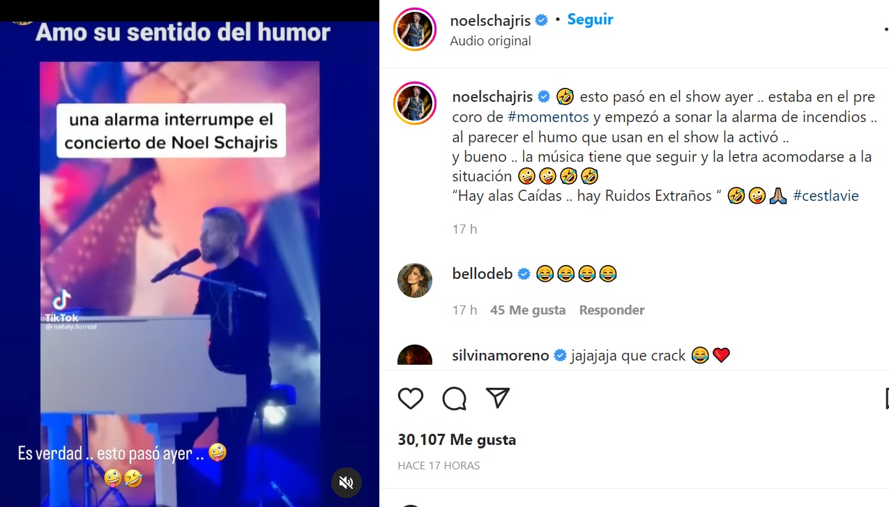 Noel Schajris recordó último concierto que se hizo viral | Instagram.