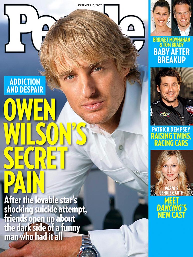 La tapa de People en 2007 que reflejó la crisis de Owen Wilson y su intento de suicidio 