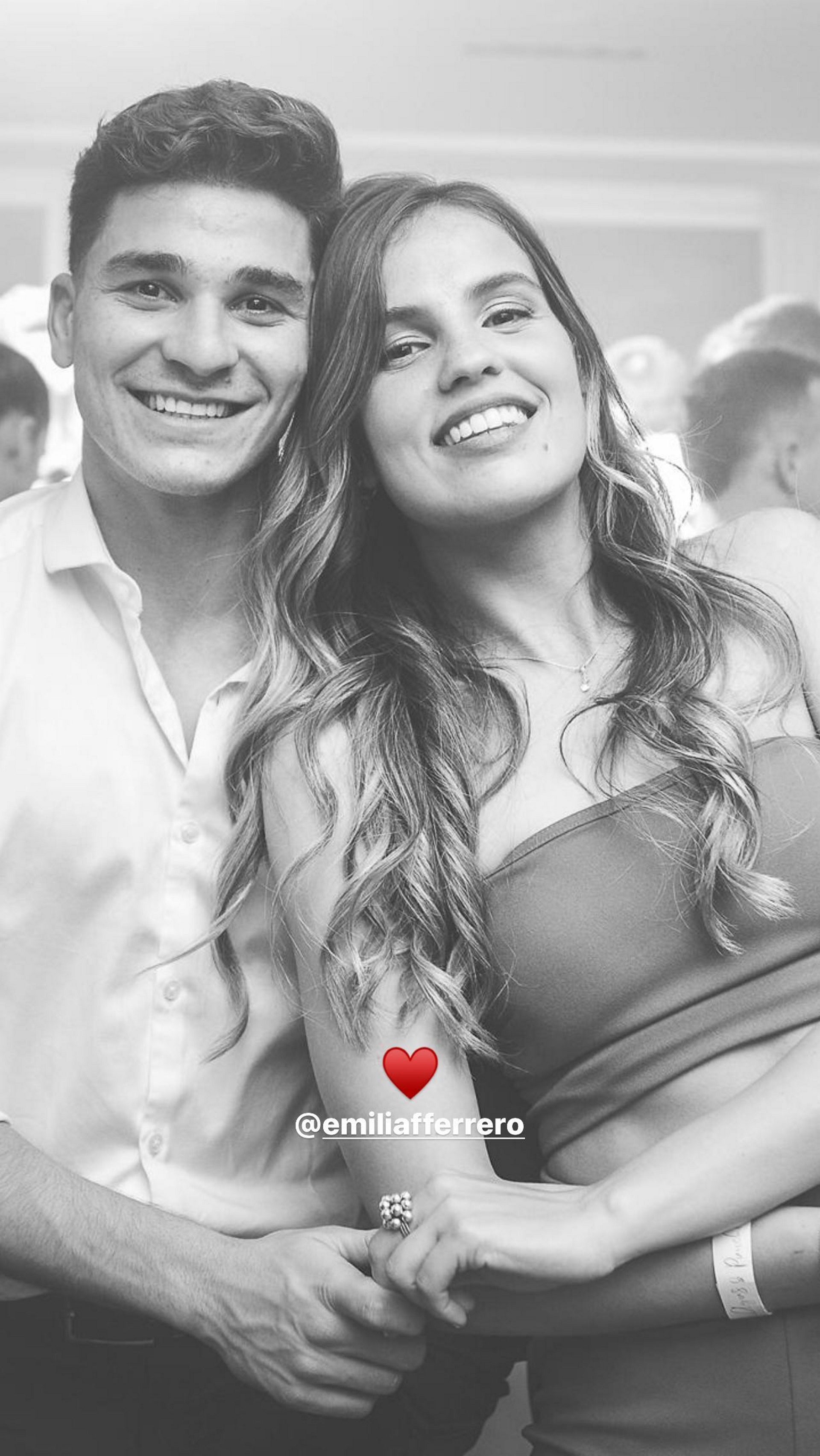 La foto del amor: el posteo de Julián Álvarez con Emilia Ferrero, su pareja  - Infobae
