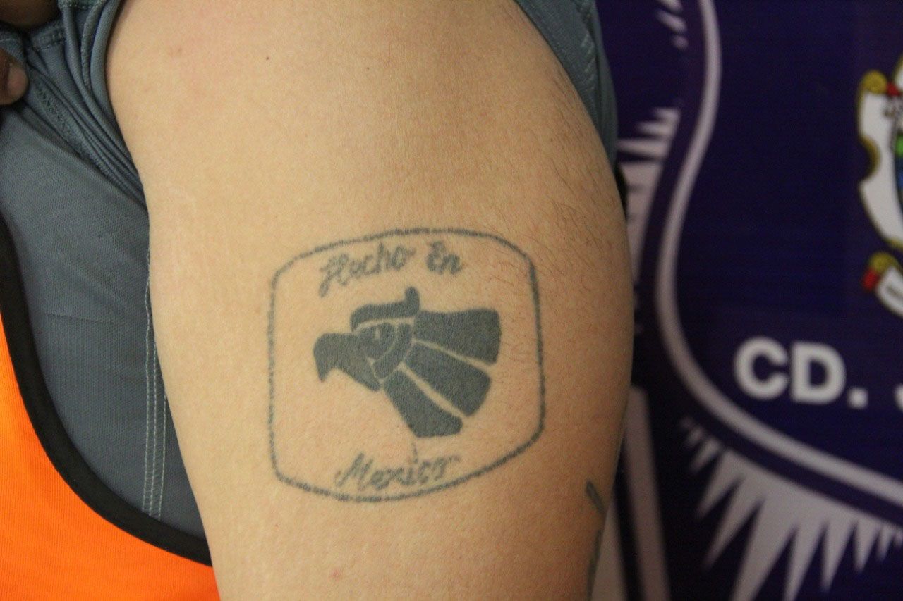 El tatuaje que distingue a los miembros de los Mexicles es un águila. Foto: Cuartoscuro