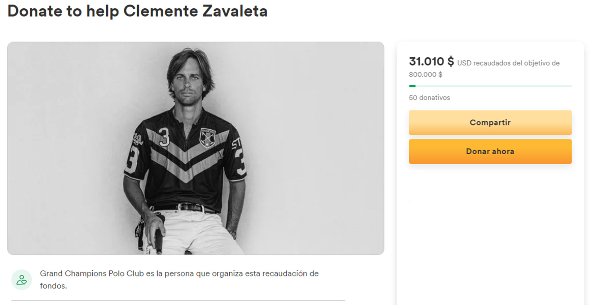 La campaña para ayudar a Clemente Zabaleta