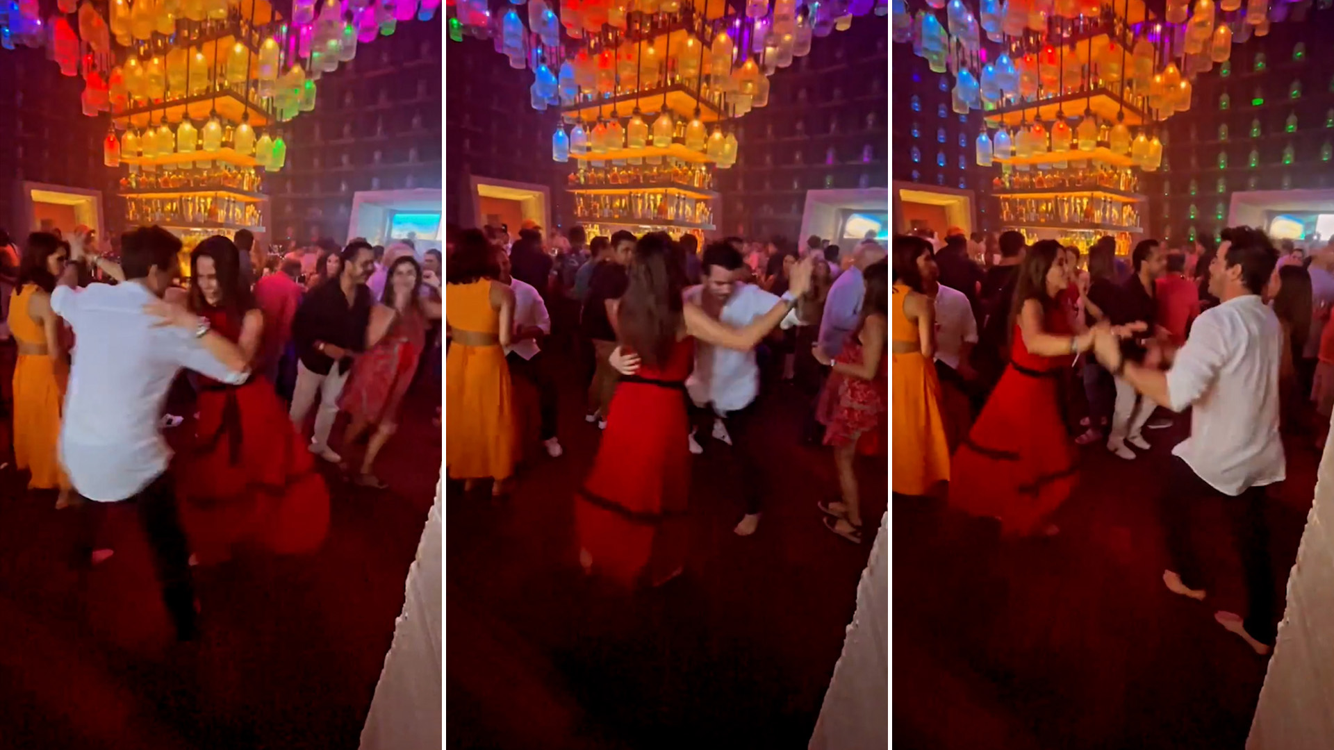 Paola Rojas y Mane de la Parra sorprendieron al bailar salsa muy pegaditos en Cancún