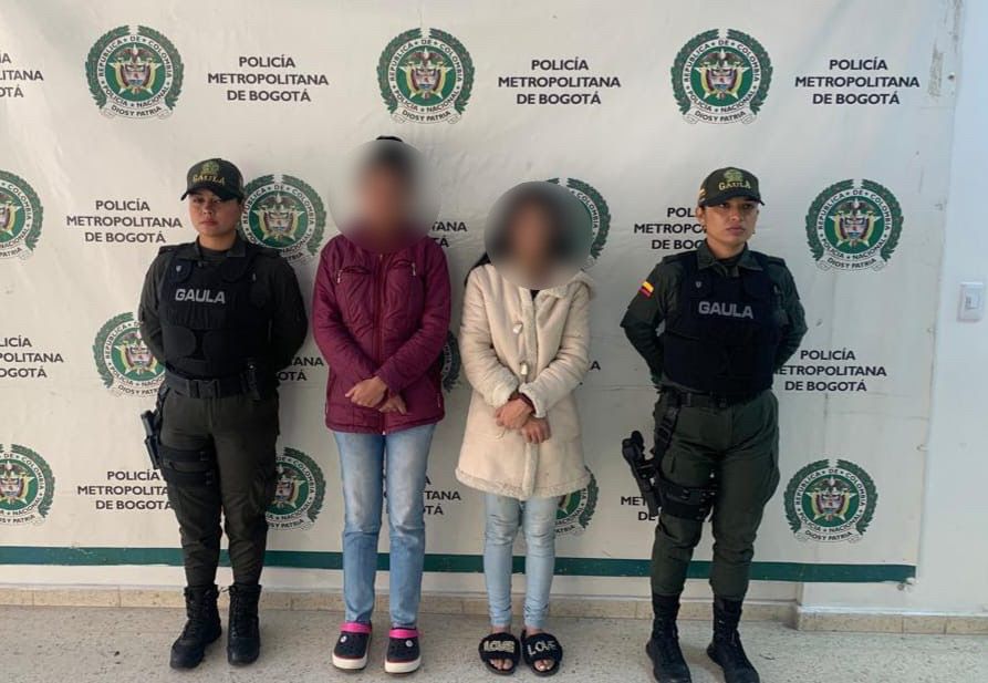 Policía Metropolitana de Bogotá captura a dos extorsionistas que se hacían pasar por integrantes del Tren de Aragua en Colombia