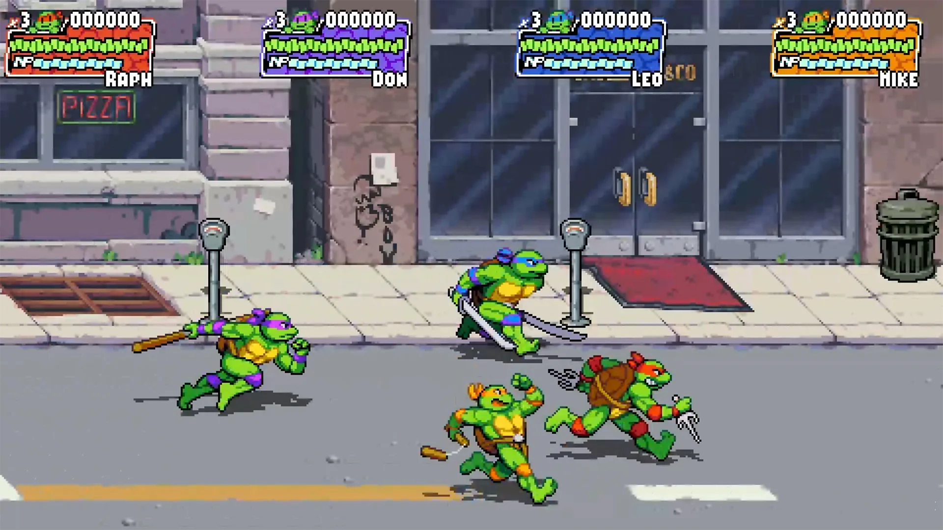 Juego de las Tortugas Ninja de combate y acción.