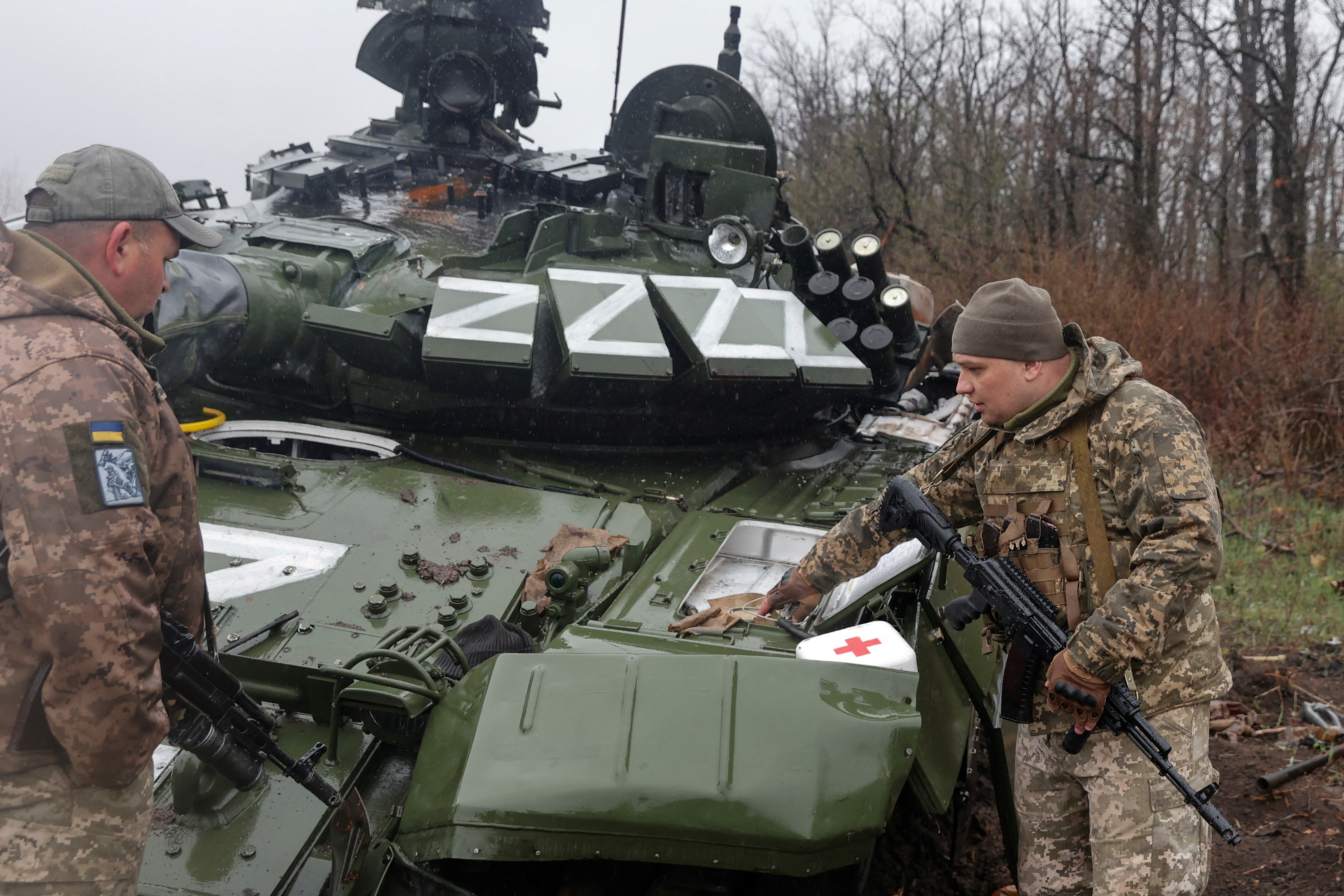 Tanque ruso en la región de Donetsk (Reuters)