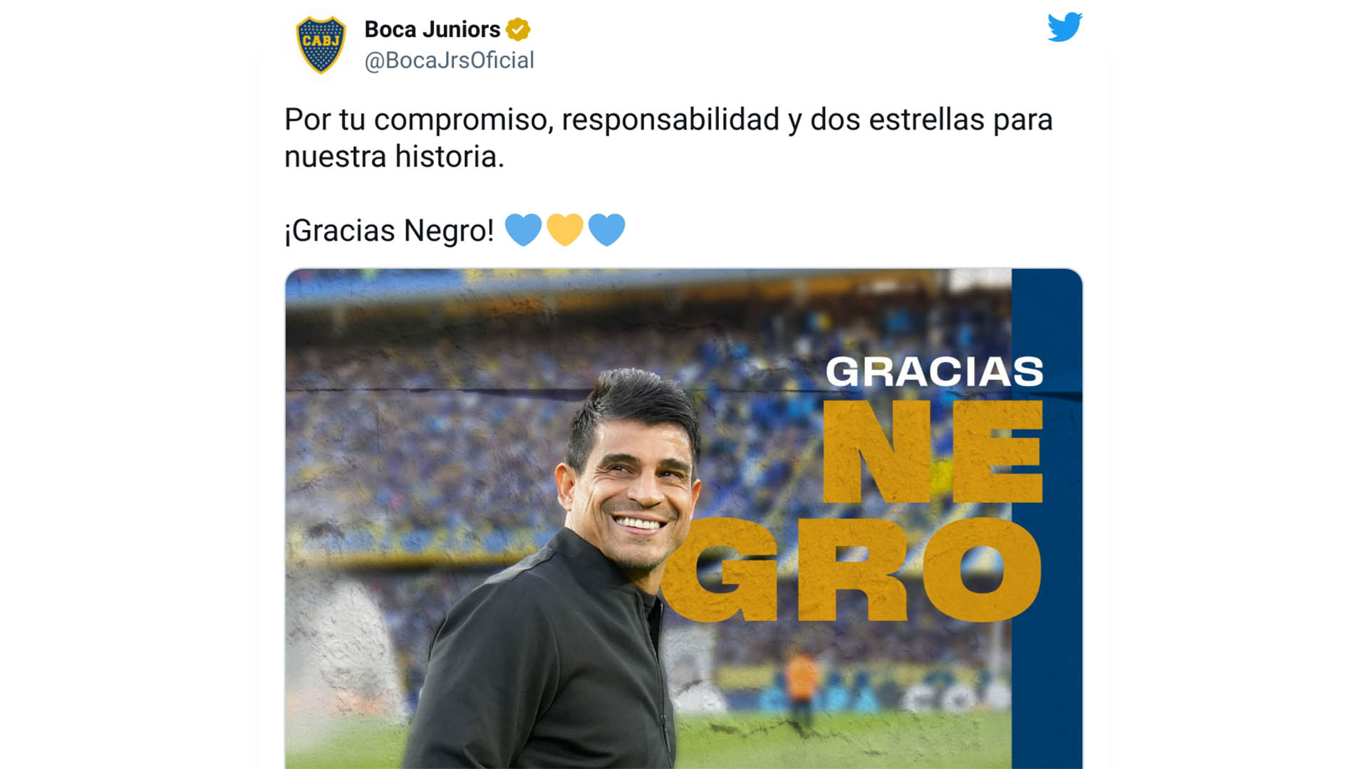 El mensaje de despedida de Boca Juniors a Hugo Ibarra