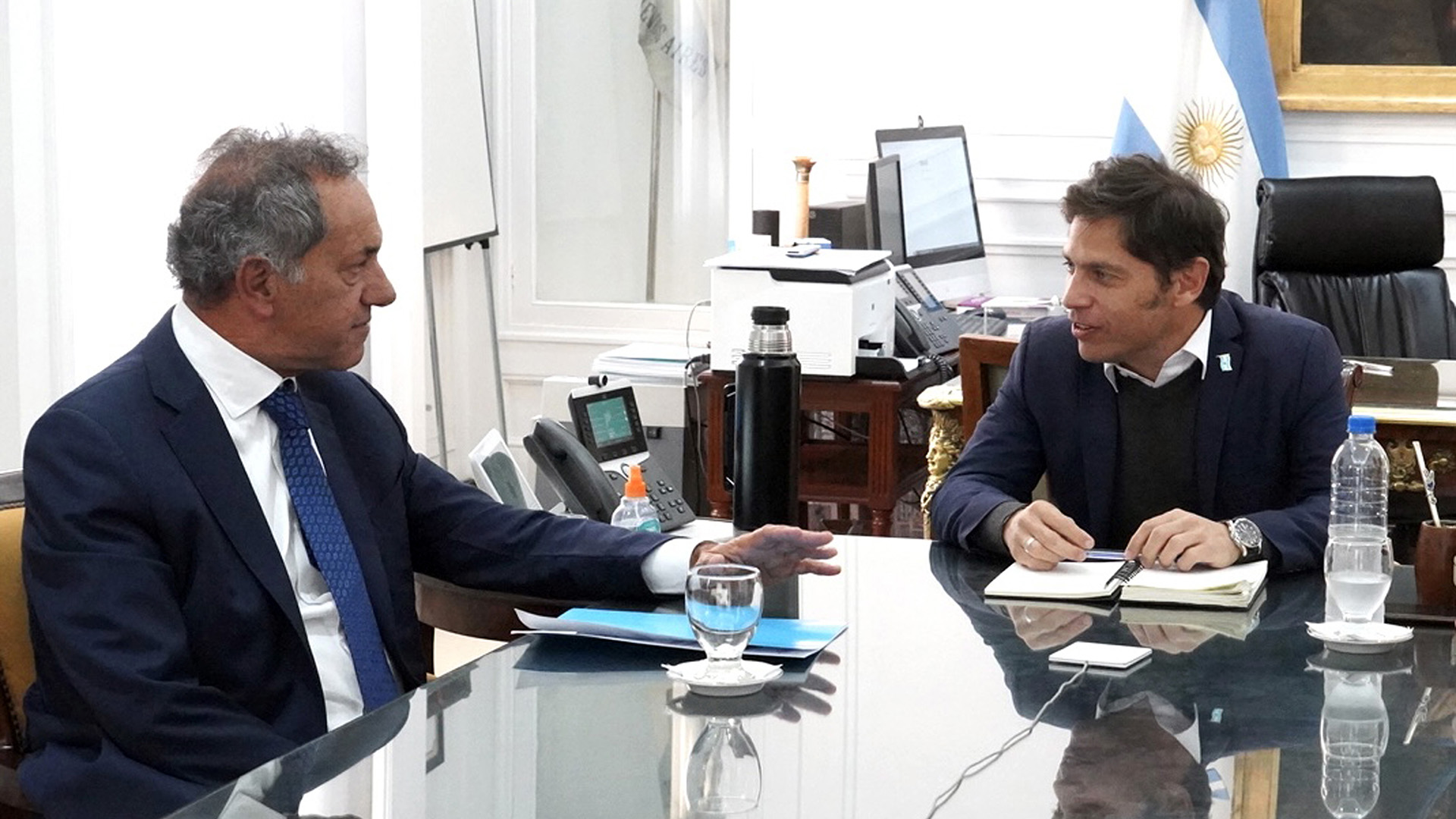 Daniel Scioli y Axel Kicillof ahora tienen diálogo político, a diferencia de la campaña electoral de 2015